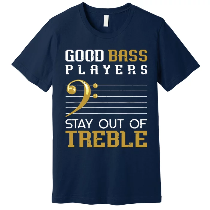 Bass Clef Funny Bass Player Gift Bass Guitar Premium T-Shirt