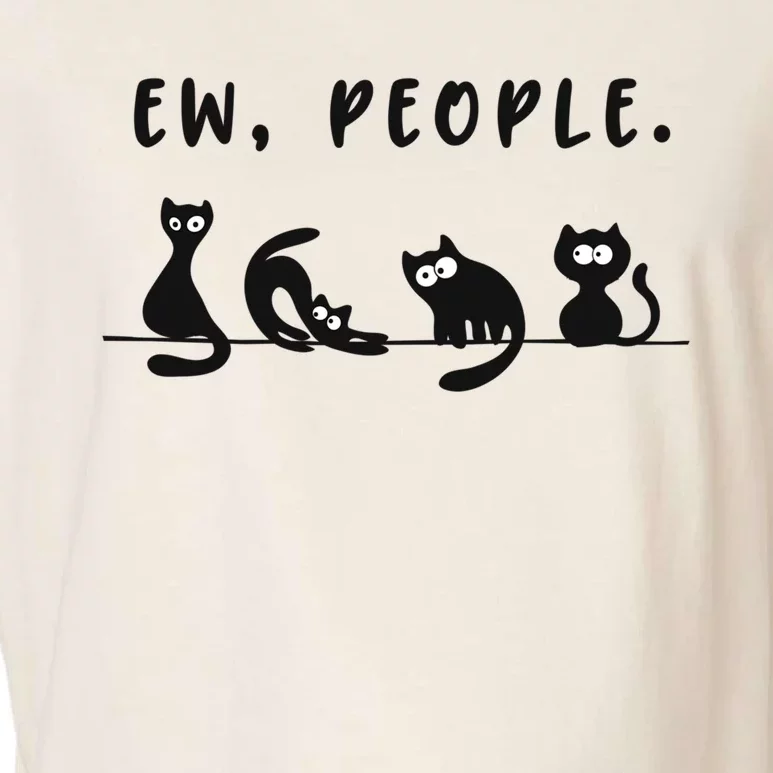 Black Ca Funny Ew People Meowy Cat Lovers Gift Garment-Dyed Women's Muscle Tee