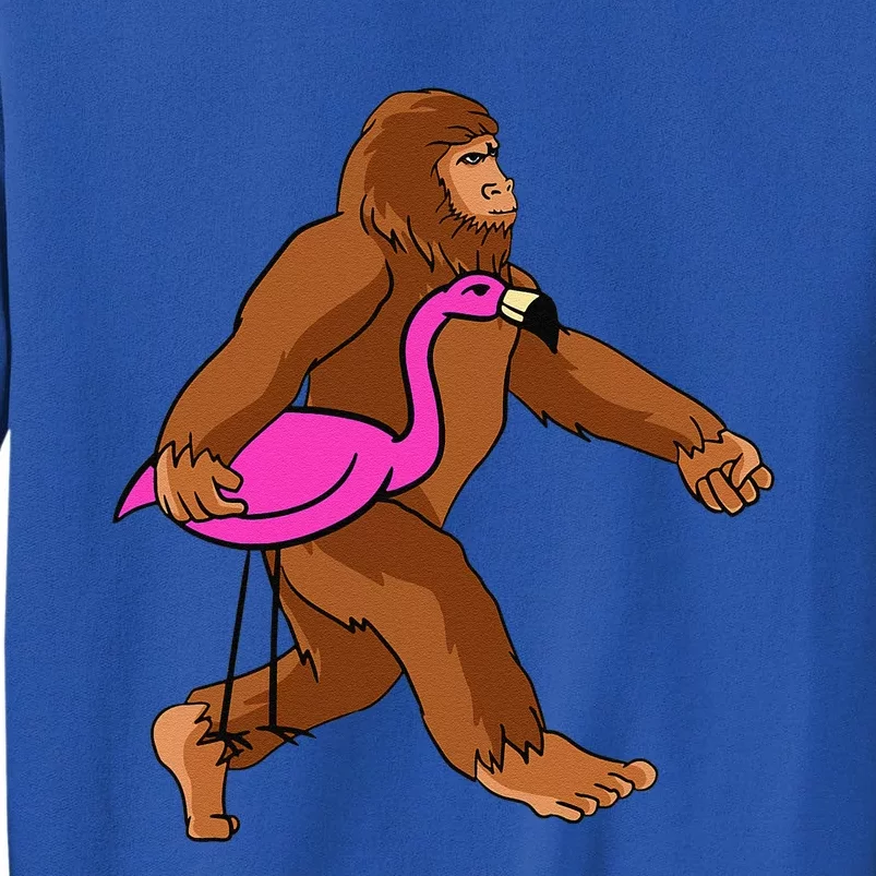 Bigfoot Carrying Flamingo Halloween Cute Unique Gift Sweatshirt