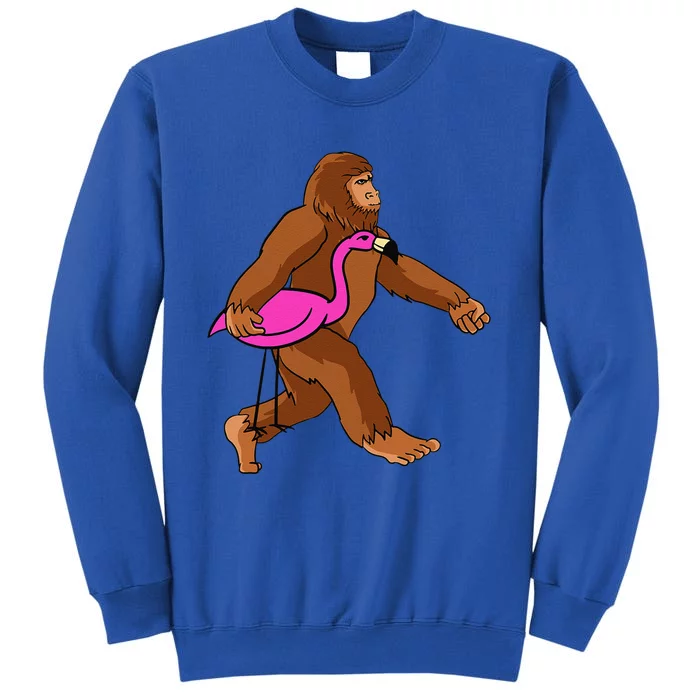 Bigfoot Carrying Flamingo Halloween Cute Unique Gift Sweatshirt