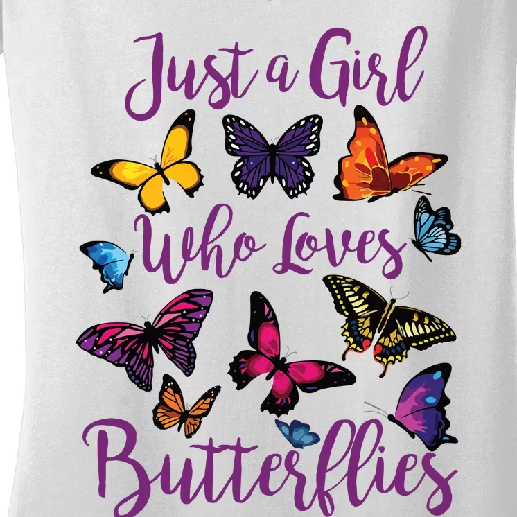 Butterfly Collection For Who Loves Butterflies Gift Women's V-Neck T-Shirt