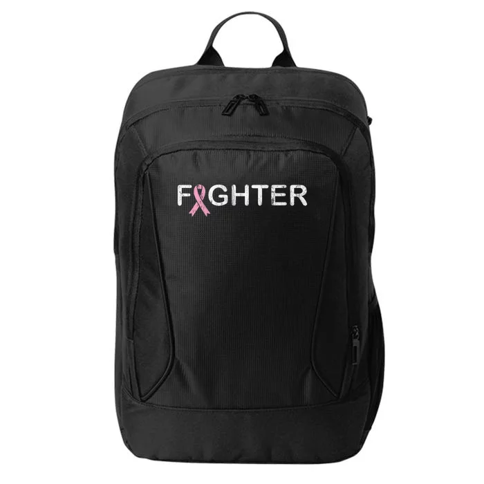 Breast Cancer Fighter World Cancer Day Pink Ribbon City Backpack