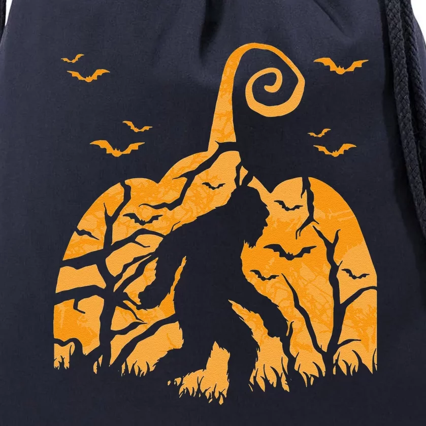 Bigfoot Costume Funny Pumpkin Halloween Gift Women Drawstring Bag