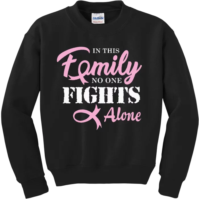 Breast Cancer Fight Cancer Ribbon Kids Sweatshirt