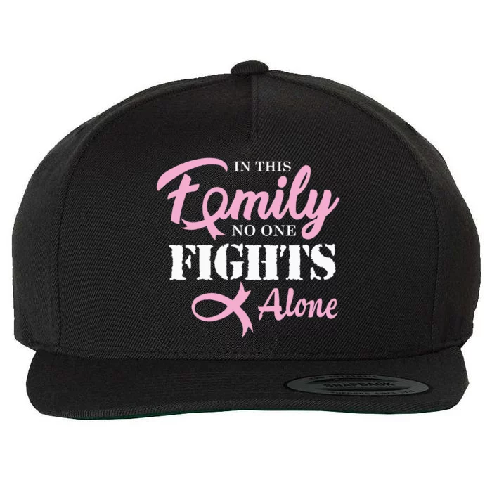 Breast Cancer Fight Cancer Ribbon Wool Snapback Cap