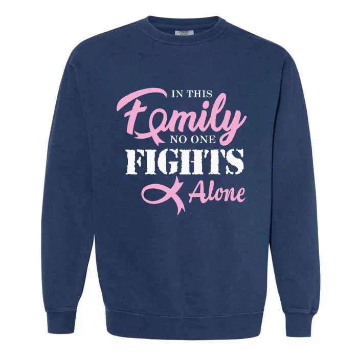 Breast Cancer Fight Cancer Ribbon Garment-Dyed Sweatshirt