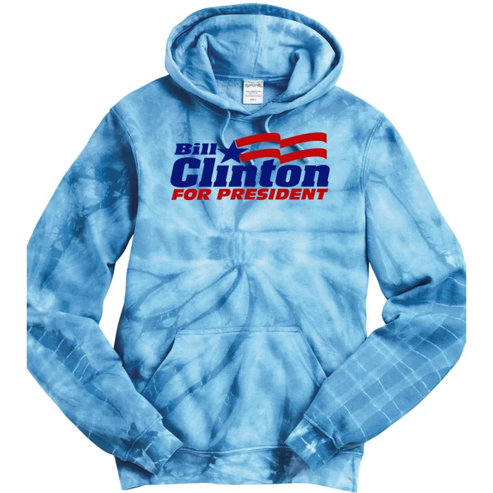 Bill Clinton For President Campaign Tie Dye Hoodie