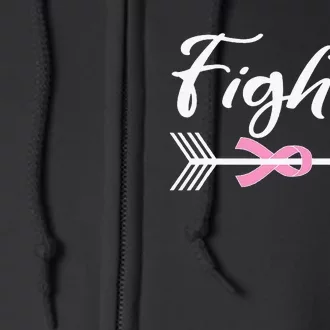 Breast Cancer Fighter funny nursing Full Zip Hoodie