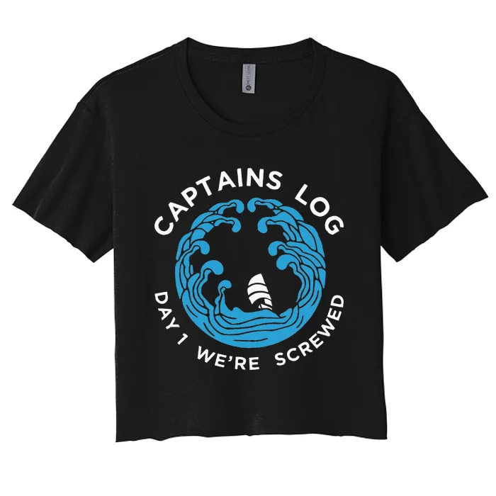 Boat Captain Funny Captains Women's Crop Top Tee