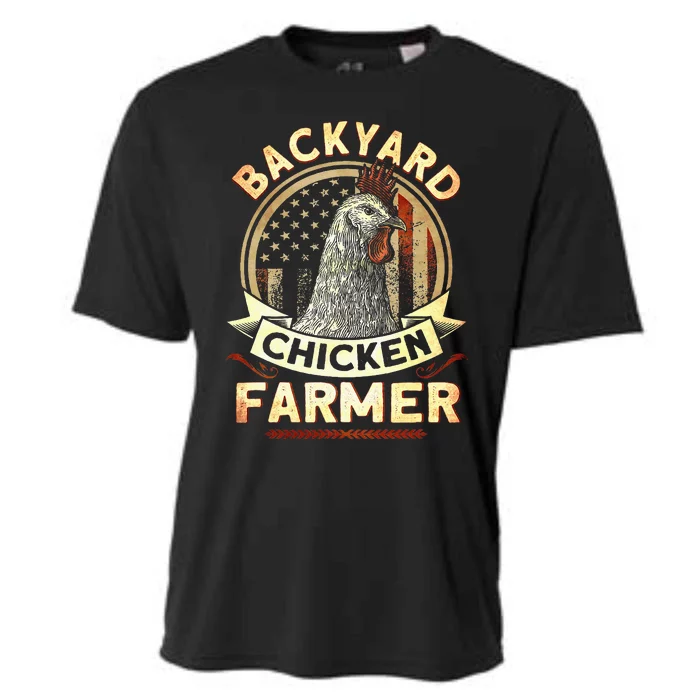 Backyard Chicken Farmer 4th Of July Usa Flag Cooling Performance Crew T-Shirt