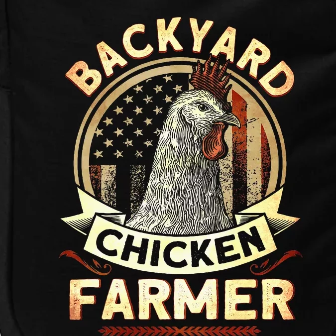 Backyard Chicken Farmer 4th Of July Usa Flag Impact Tech Backpack