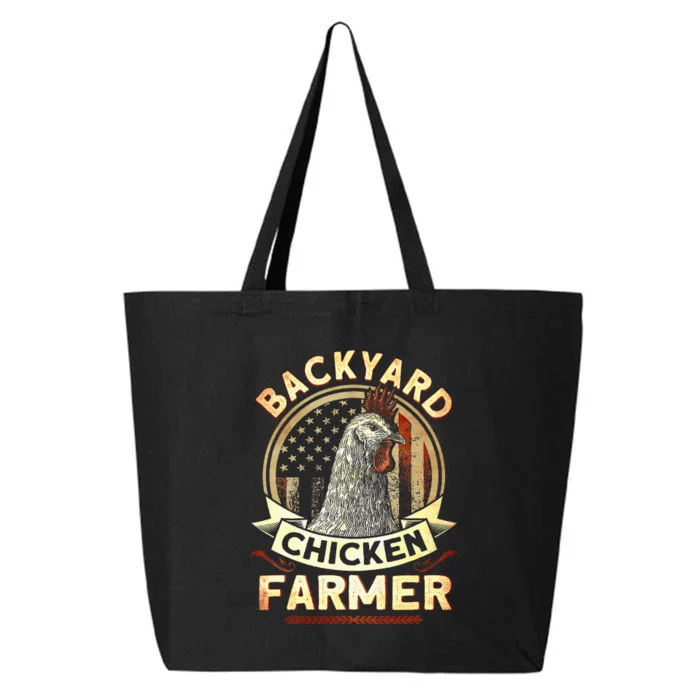 Backyard Chicken Farmer 4th Of July Usa Flag 25L Jumbo Tote