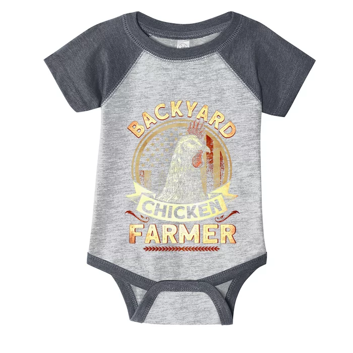 Backyard Chicken Farmer 4th Of July Usa Flag Infant Baby Jersey Bodysuit