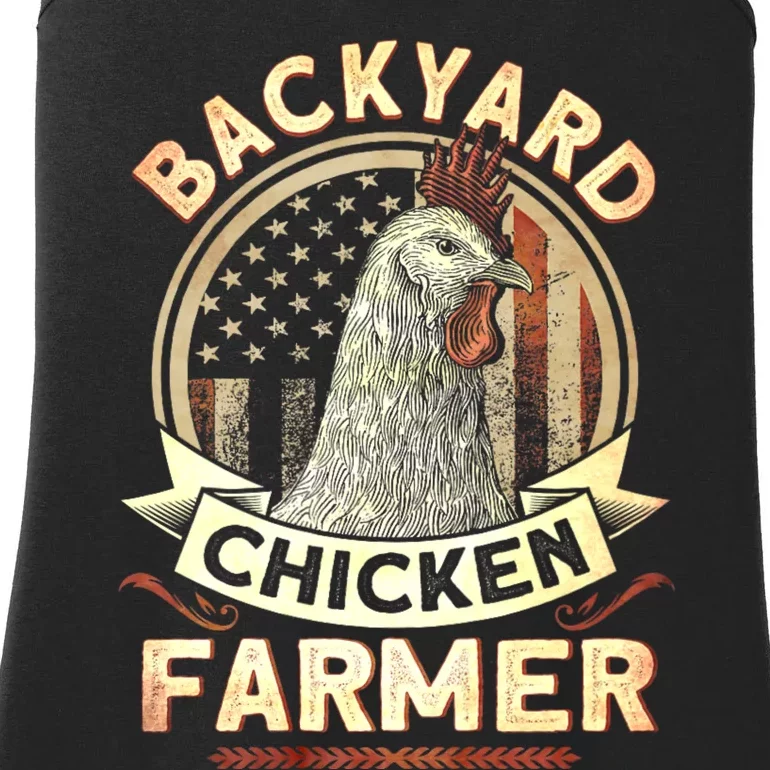 Backyard Chicken Farmer 4th Of July Usa Flag Ladies Essential Tank