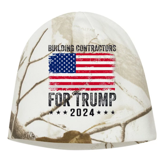 Building Contractors For Trump 2024 Kati - Camo Knit Beanie