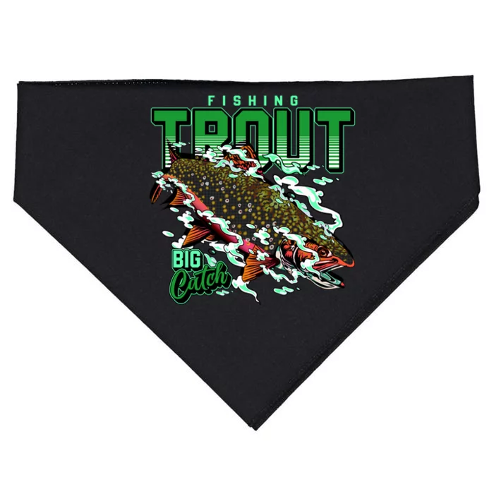 Big Catch Fishing For Trout USA-Made Doggie Bandana