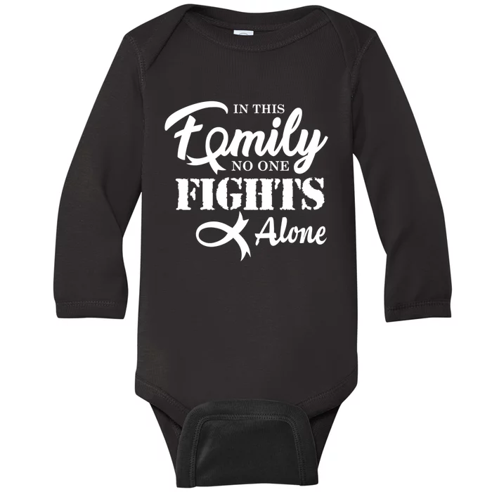 Brain Cancer Fight Cancer Ribbon Cool Gift Baby Long Sleeve Bodysuit