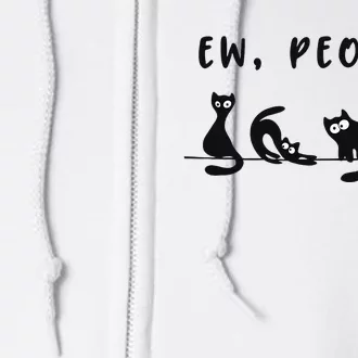 black cat funny wo ew people meowy cat lovers Full Zip Hoodie