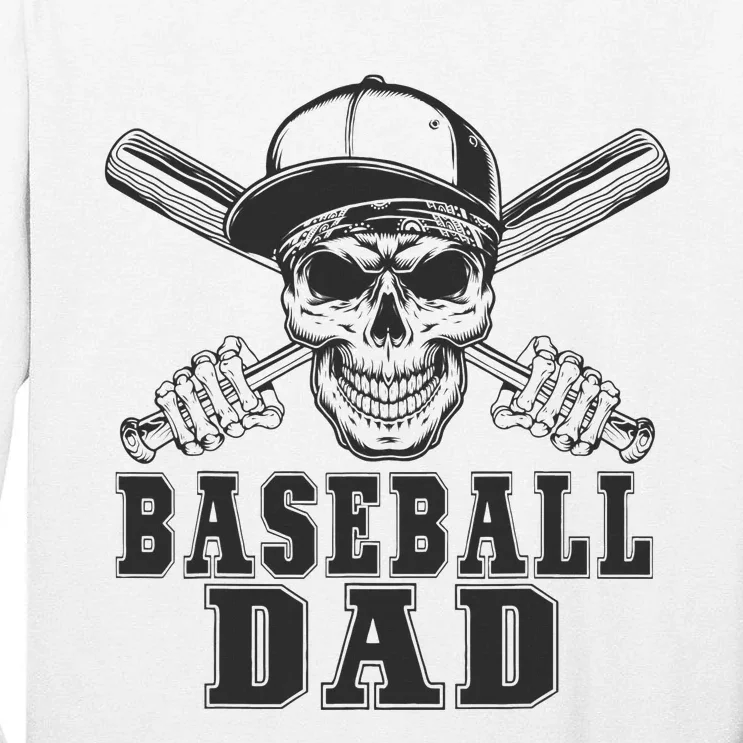 Baseball Clothes For Dad Coach For FatherS Day Baseball Fan Tall Long Sleeve T-Shirt