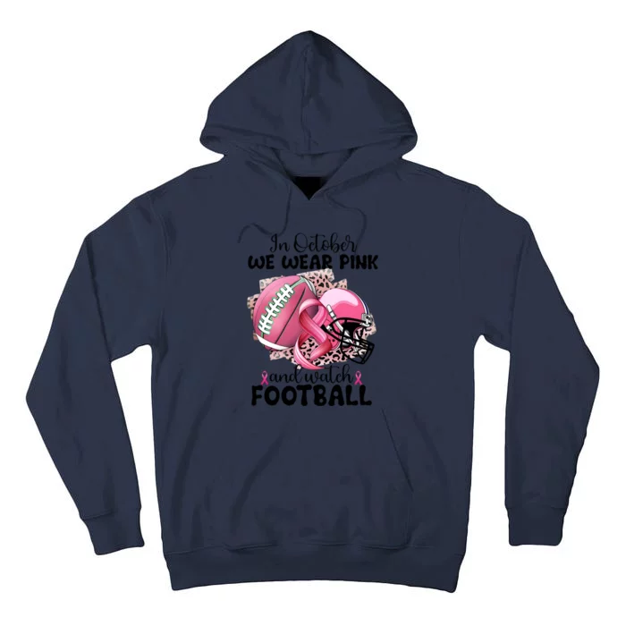 Breast Cancer Football Team Support Tall Hoodie