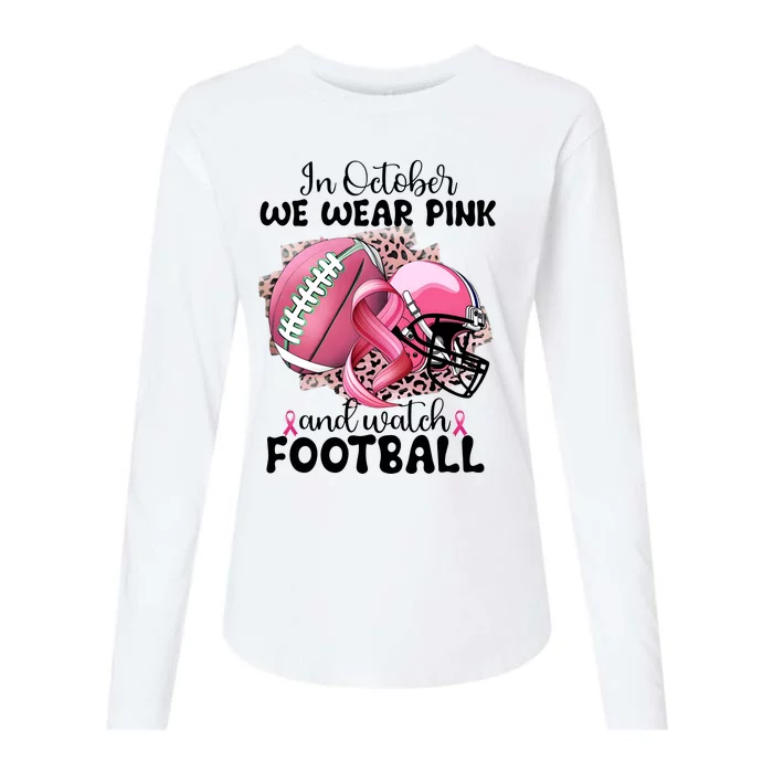 Breast Cancer Football Team Support Womens Cotton Relaxed Long Sleeve T-Shirt