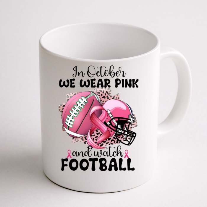 Breast Cancer Football Team Support Front & Back Coffee Mug