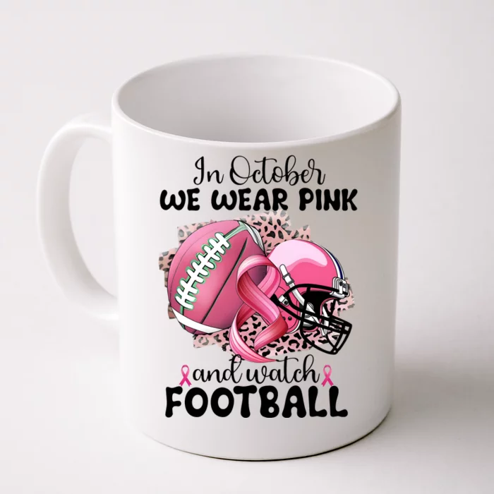 Breast Cancer Football Team Support Front & Back Coffee Mug