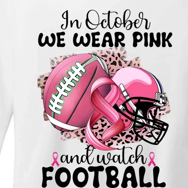 Breast Cancer Football Team Support Womens CVC Long Sleeve Shirt