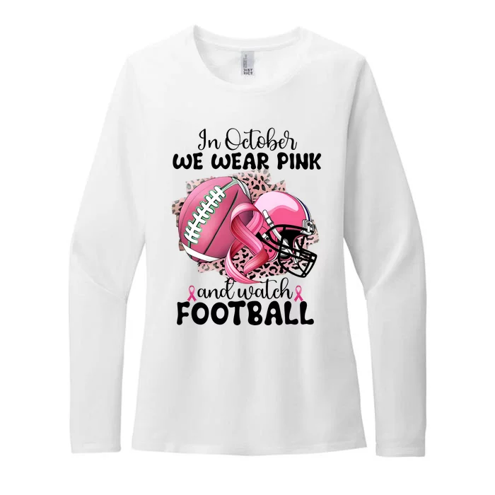 Breast Cancer Football Team Support Womens CVC Long Sleeve Shirt