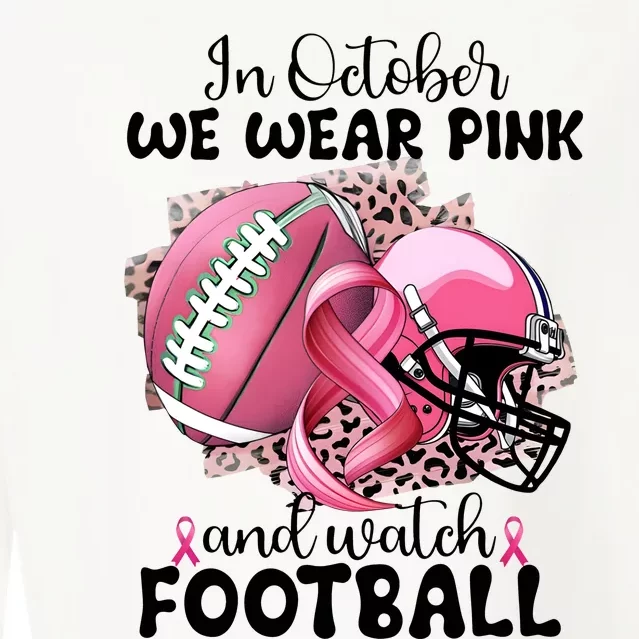 Breast Cancer Football Team Support Cropped Pullover Crew