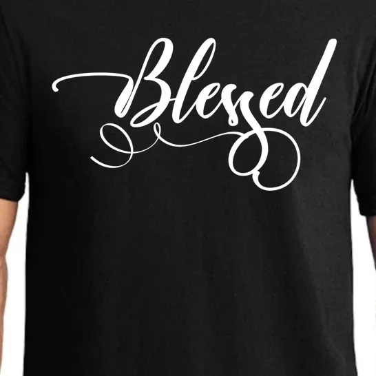 Blessed Christian Faith Pretty Scripted Gift Pajama Set