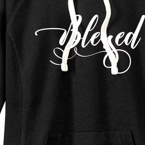 Blessed Christian Faith Pretty Scripted Gift Women's Fleece Hoodie