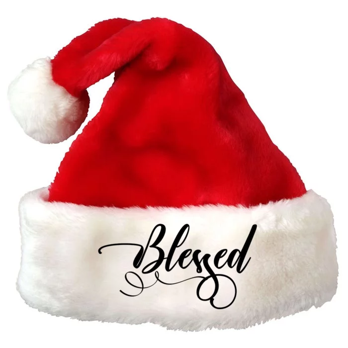 Blessed Christian Faith Pretty Scripted Gift Premium Christmas Santa Hat