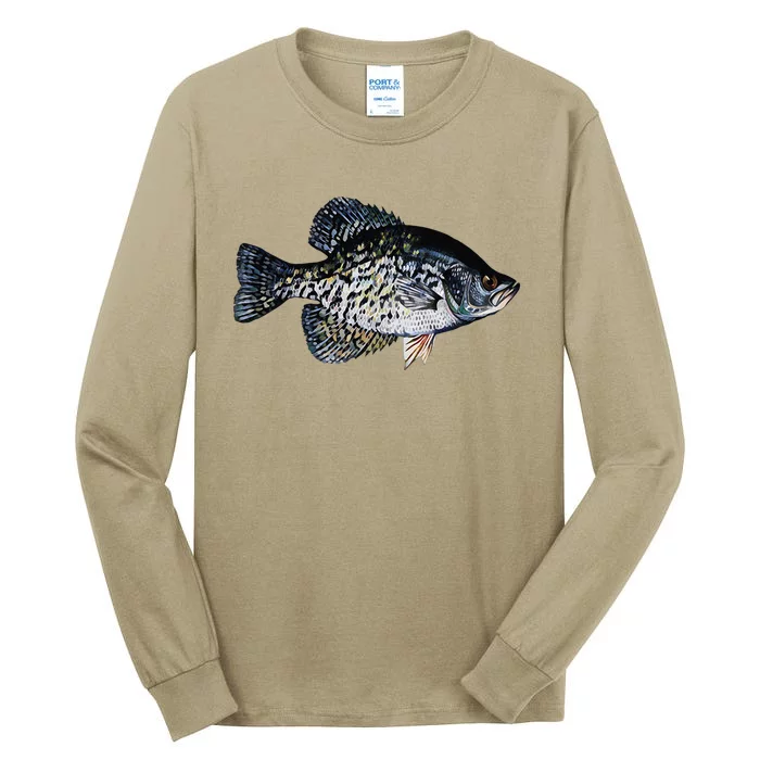 Black Crappie Fish Lucky Crappie Fishing Gift Tall Long Sleeve T-Shirt