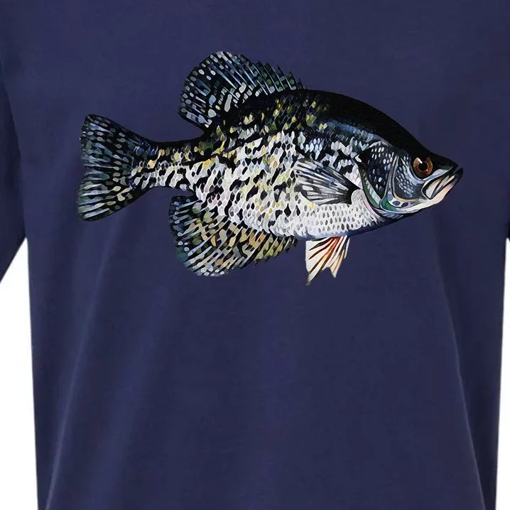 Black Crappie Fish Lucky Crappie Fishing Gift Sueded Cloud Jersey T-Shirt