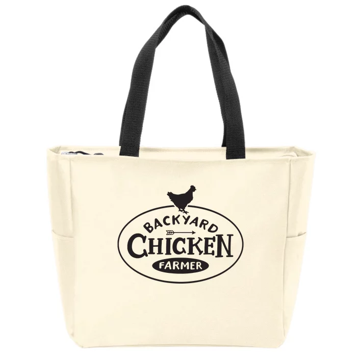 Backyard Chicken Farmer Chicken Lover Cute Zip Tote Bag