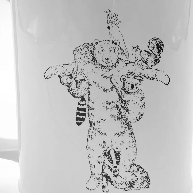 Bear Climbing Frame Front & Back Beer Stein