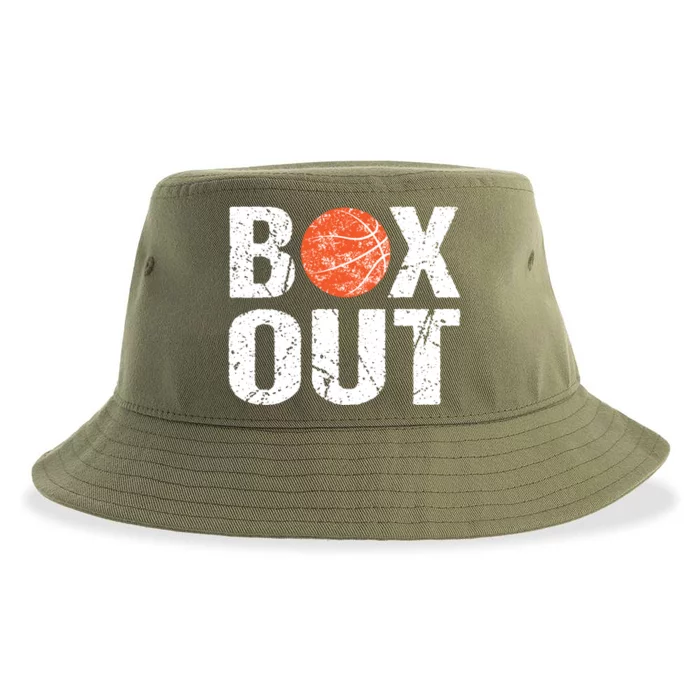 Basketball Coach Funny Coaching Saying Box Out Meaningful Gift Sustainable Bucket Hat