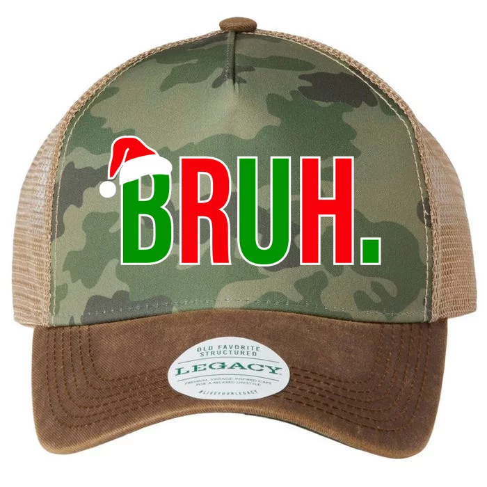 Bruh. Colorful Funny Christmas Legacy Tie Dye Trucker Hat