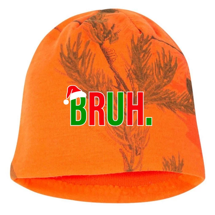 Bruh. Colorful Funny Christmas Kati - Camo Knit Beanie