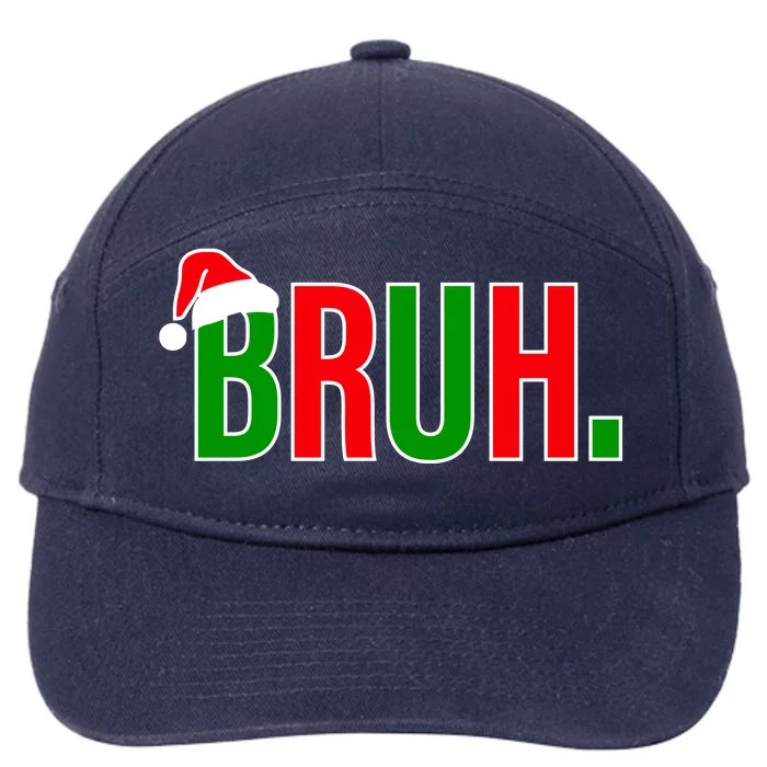 Bruh. Colorful Funny Christmas 7-Panel Snapback Hat