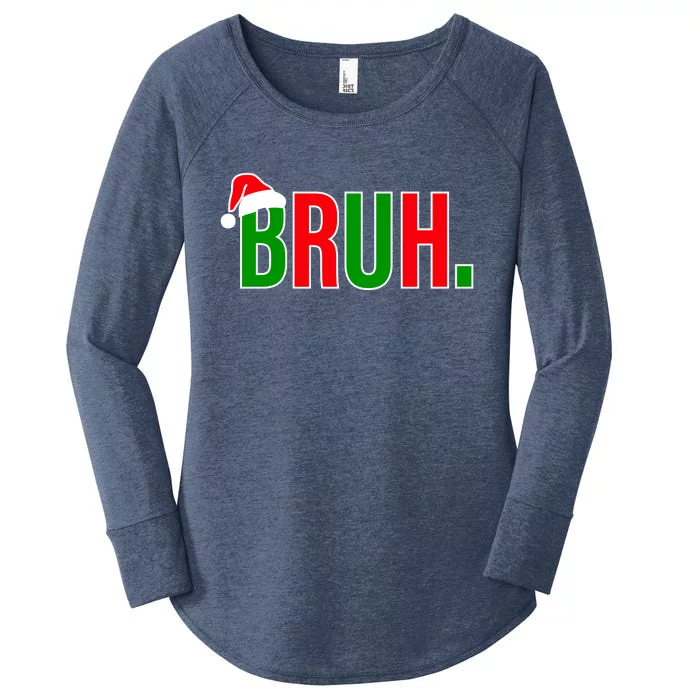 Bruh. Colorful Funny Christmas Women's Perfect Tri Tunic Long Sleeve Shirt