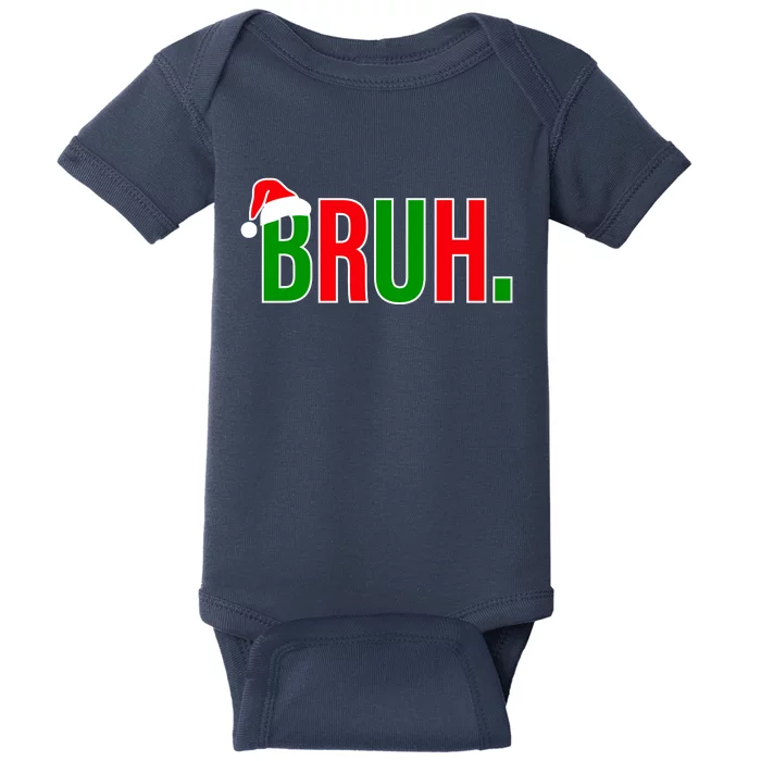 Bruh. Colorful Funny Christmas Baby Bodysuit