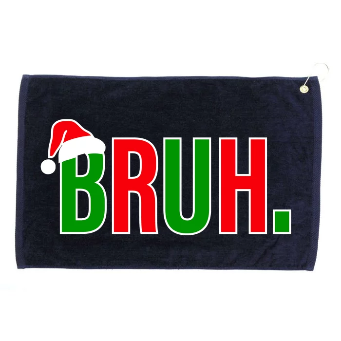 Bruh. Colorful Funny Christmas Grommeted Golf Towel