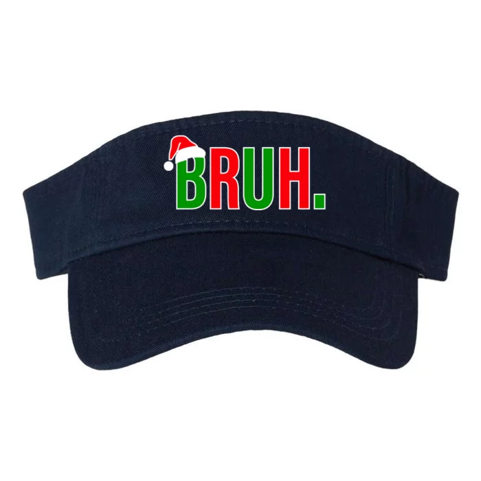 Bruh. Colorful Funny Christmas Valucap Bio-Washed Visor