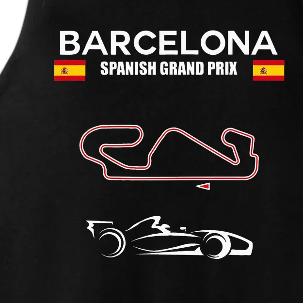 Barcelona Circuit Formula Racing Car Spanish Grand Prix Ladies Tri-Blend Wicking Tank