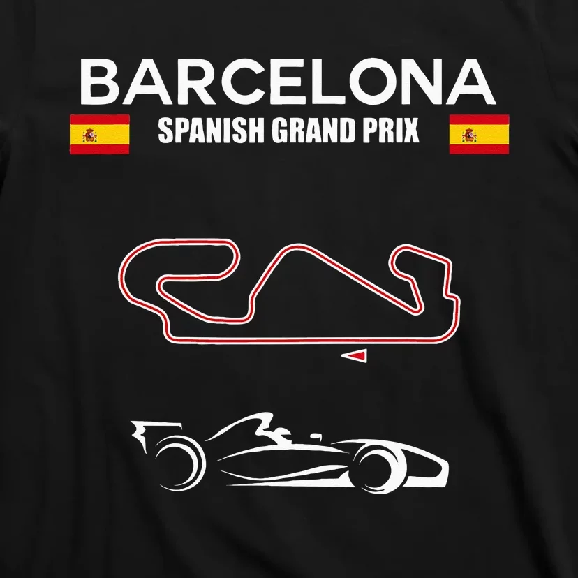 Barcelona Circuit Formula Racing Car Spanish Grand Prix T-Shirt