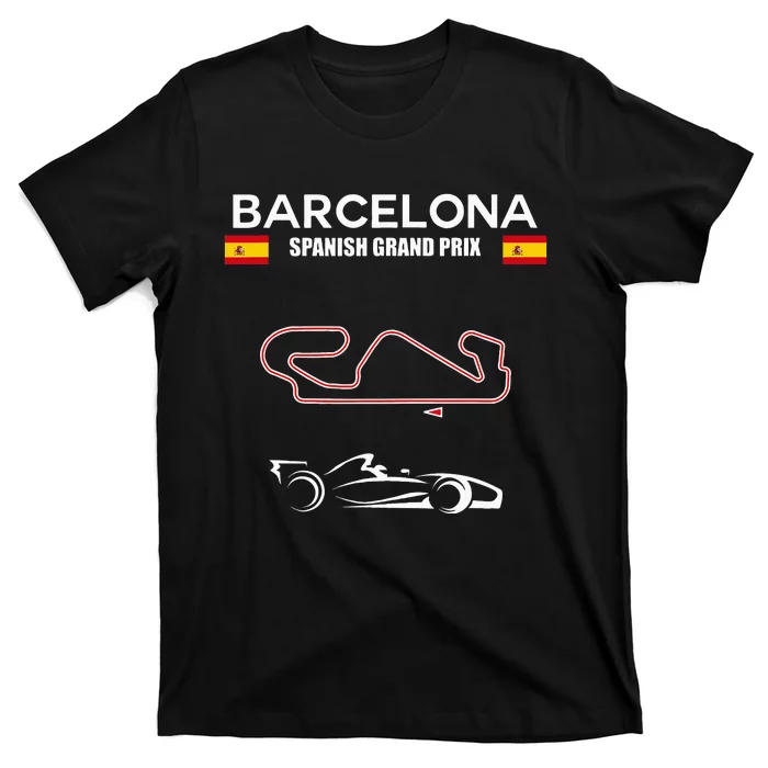 Barcelona Circuit Formula Racing Car Spanish Grand Prix T-Shirt