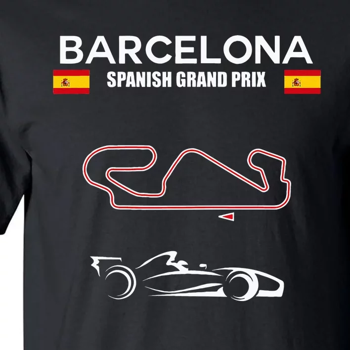 Barcelona Circuit Formula Racing Car Spanish Grand Prix Tall T-Shirt