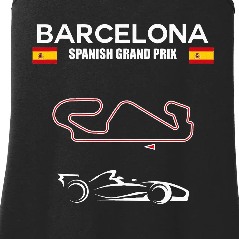 Barcelona Circuit Formula Racing Car Spanish Grand Prix Ladies Essential Tank